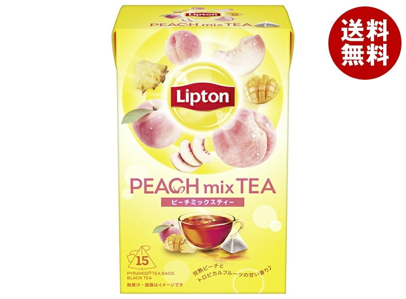 キーコーヒー リプトン ピーチミックスティー ティーバッグ 15袋＊6箱入＊(2ケース)