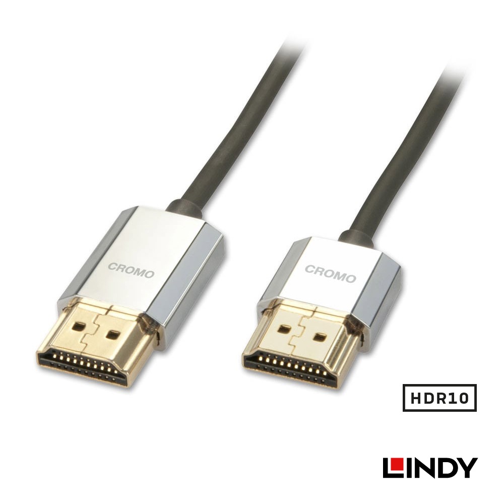 【41676】 LINDY 4.5m CROMO LINE HDMI 2.0 Type-A 4K極細ケーブル