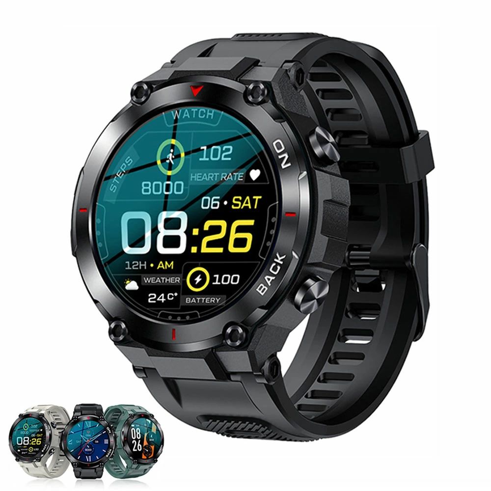 お手頃価格GPSナビゲーションウォッチ スマートウォッチ スポーツウオッチ 1.32インチ大画面 腕時計 超長時間待機 IP68防水 GPS連携 目覚まし時計 着信通知 睡眠検測 多国の言語 アラーム