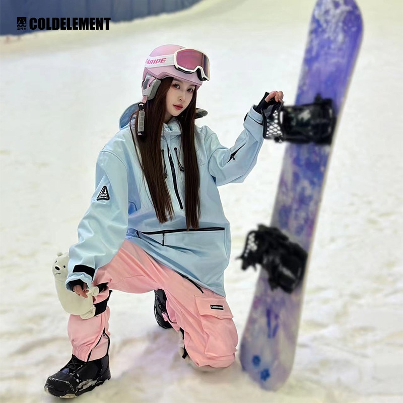スノーボード スキー スキーウェア スキー ウィンタースポーツ スキーウェア スキー レディースウェア メンズ冷元素冬季滑雪服男女款情侣闺蜜保暖透气户外室内雪场滑雪套装