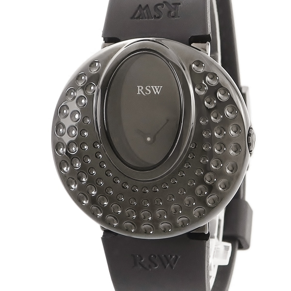 ムーンフラワー 7130.1.R1.Q1.00 クオーツ メンズ 未使用 ブラック IP加工 イオンプレーティング ラウンド 3年保証