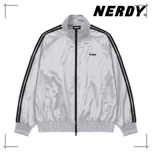 NERDY 公式正規品 トップス Glossy Track Top Silver