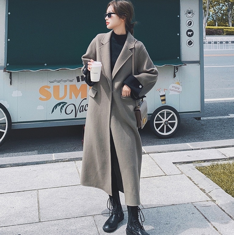 アウター ロングコート ロング ロング丈 袖あり 長袖 Vネック 襟付き 前開き かわいい 大人可愛い きれいめ シンプル 大人 上品 おしゃれ お洒落 かっこいい 大人女子 こなれ感 クール