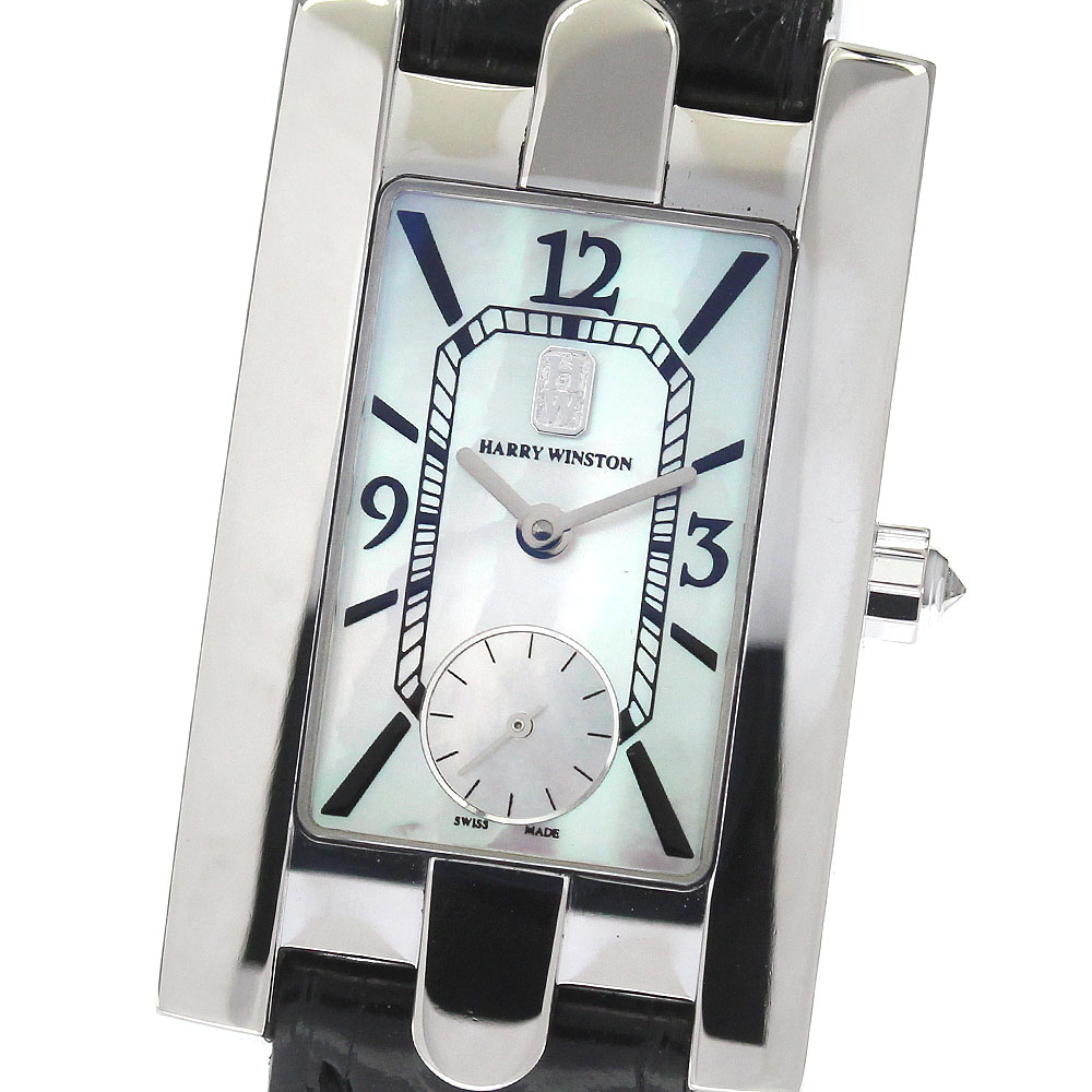 ハリーウィンストン HARRY WINSTON 310LQW アヴェニュー K18WG クォーツ レディース 箱保証書付き_754227【中古】