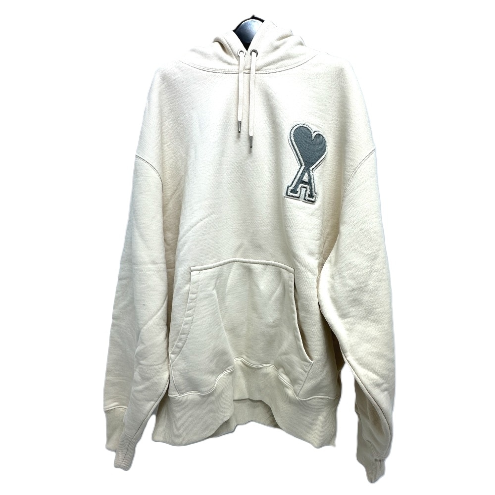 Ami Paris アミパリス パーカー ハート ロゴ プルオーバー アパレル コットン ホワイト