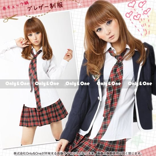 ブレザー制服コスプレ コスチューム セーラー服 女子高生 チェックスカート(srf) 7,180円