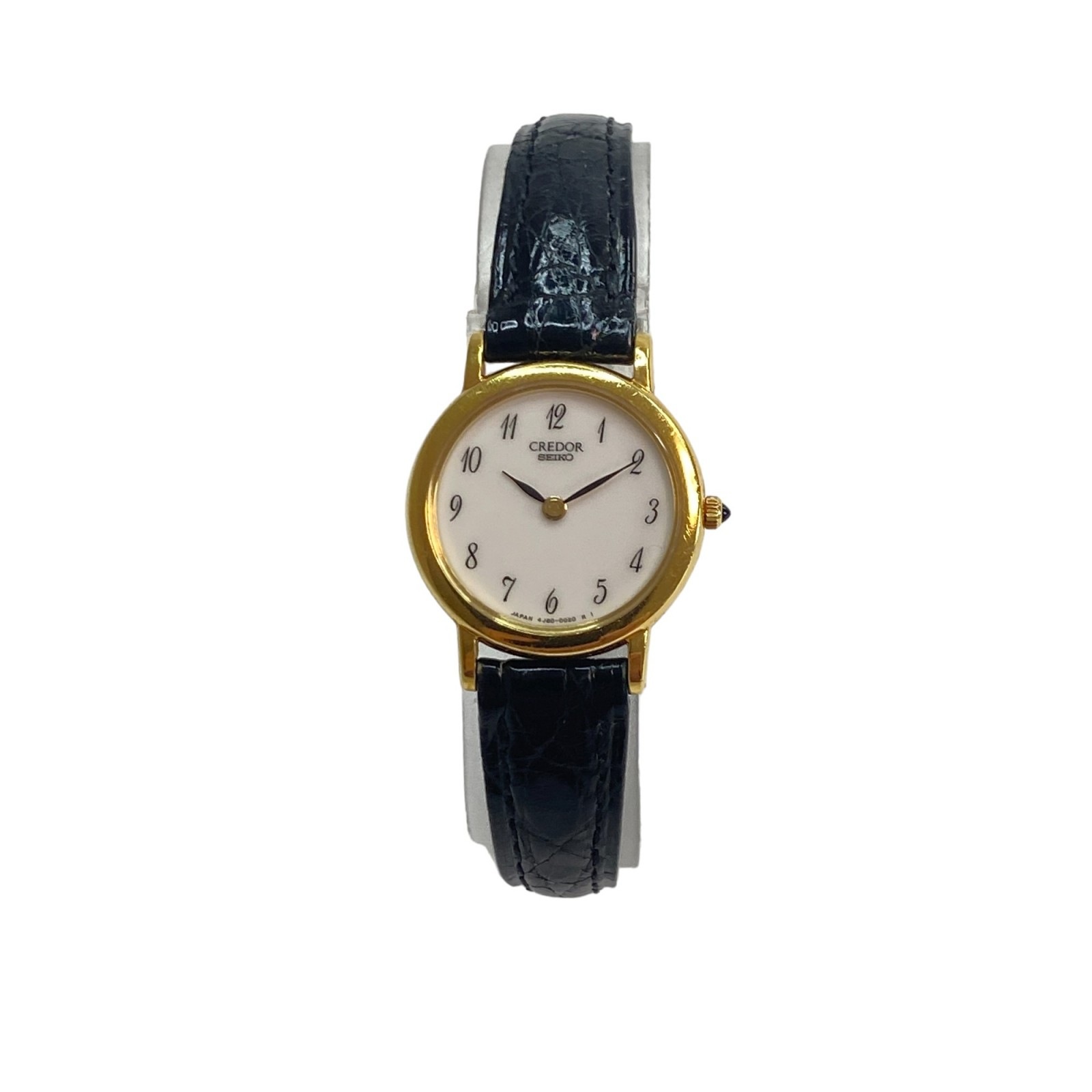 【中古】稼働品 SEIKO セイコー レディース クレドール 白文字盤 18KT クォーツ 4J80-0010