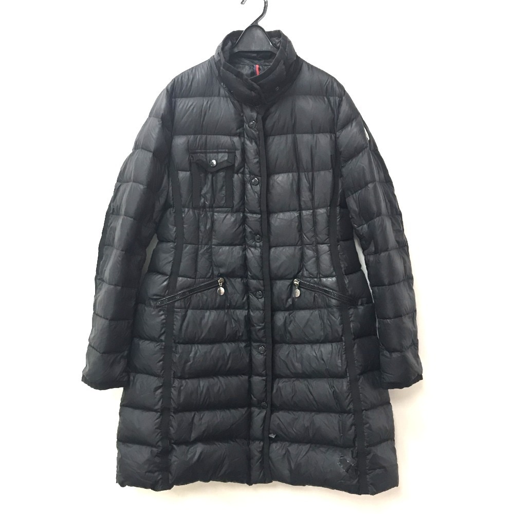 MONCLER モンクレール ダウンジャケット HERMIFUR GIUBBOTTO HERMIFUR JACKET ロゴ ワッペン 長袖 アパレル ロングダウン ポリエステル ネイビー