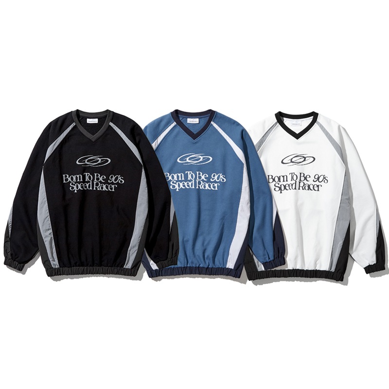 [andTEAM ハルア 着用] SPEED RACER RAGLAN SWEATSHIRT 韓国 アイドル 長袖 レディース メンズ 大きいサイズ 重田美琉愛 HARUA 秋 冬