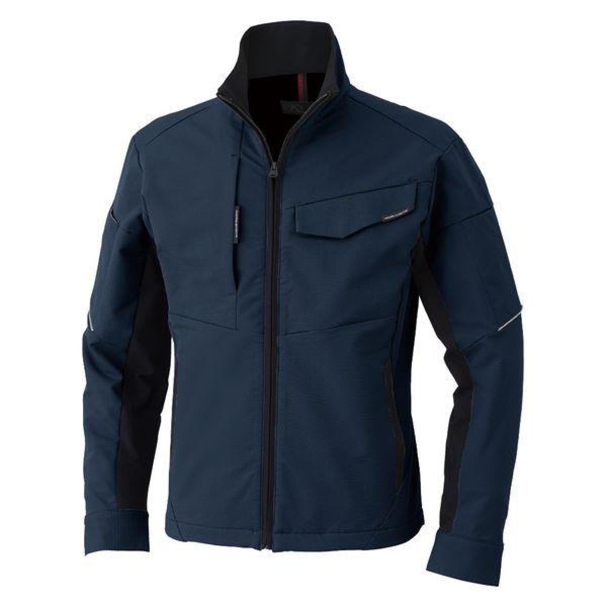 コーコス信岡 CO-COS ストレッチ 長袖ブルゾン A-7061 ネイビー Lサイズ 長袖 軽量 高機能 制服 ワークウェア 作業服 帯電防止素材