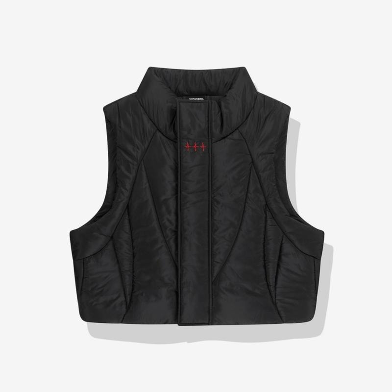 x NOT4NERD インシジョン パディング ベスト - ブラック REJU5FV71BK