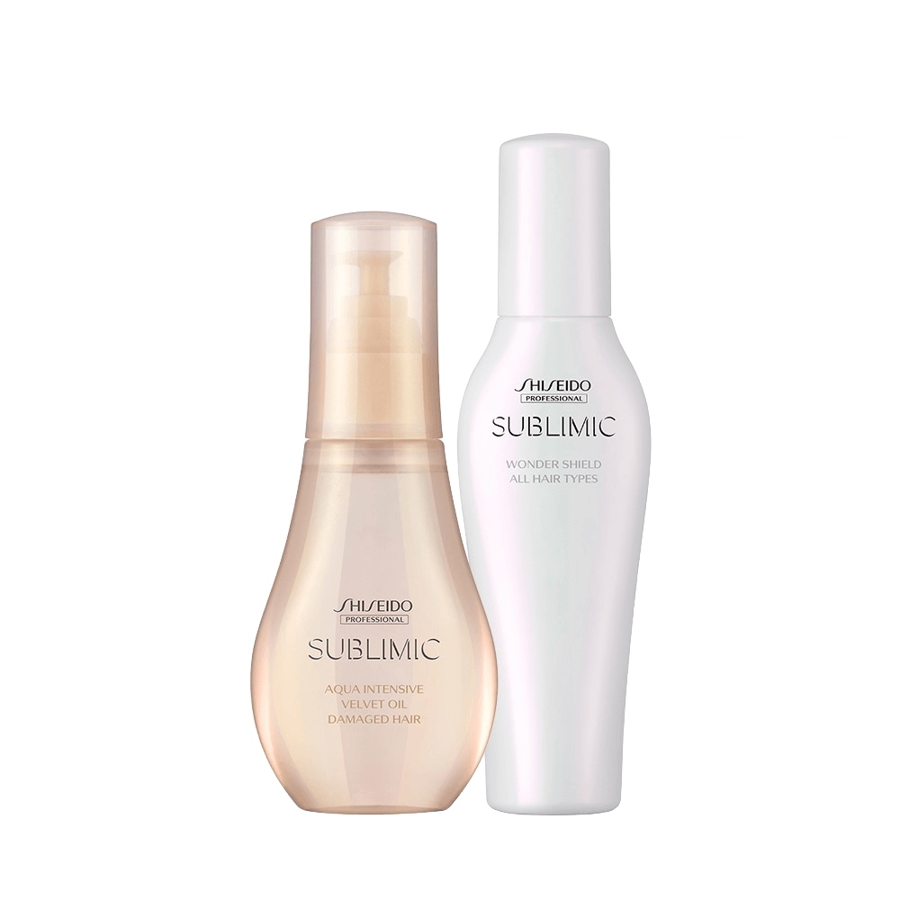 サブリミックワンダーシールド125ml+アクアインテンシブベルベットオイル100ml+ミニチュアサンプルパック1種