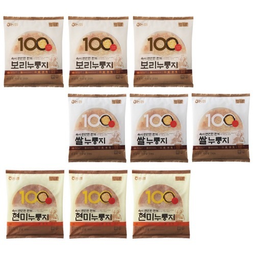 農協食品 ボブシム 国産大麦ヌルジ 150g 3個+米ヌルンジ 150g 3個+玄米ヌルンジ 150g 3個 手軽なおいしい朝食代用