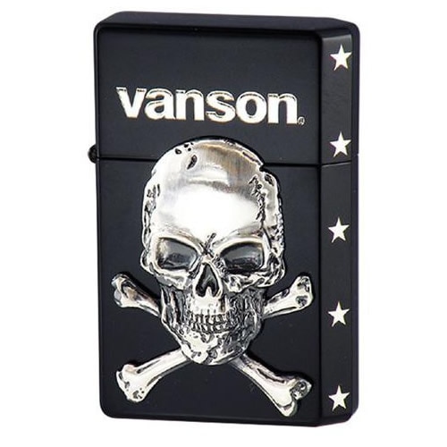 オイルライター vanson×GEAR TOP V-GT-04 クロスボーンスカル ブラック