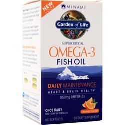 GARDEN OF LIFE社　Minami Supercritical Omega-3 Fish Oil Orange 60 sgels