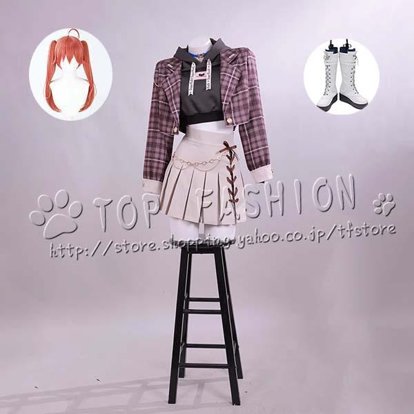 VTuber ホロライブ hololive 風 さくらみこ 桜巫女 miComet コスプレ衣装 ウィッグ 靴 cosplay コスチューム 変装仮装 クリスマス