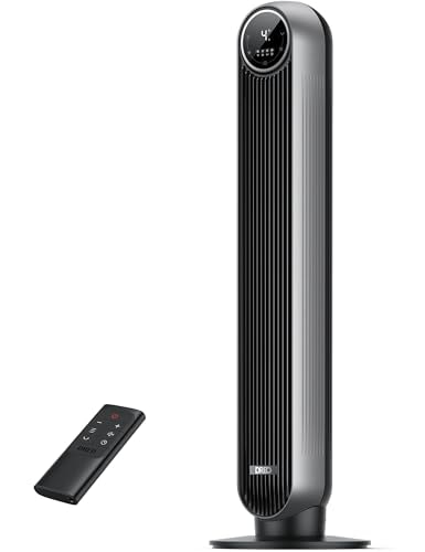 扇風機 タワーファン 【2025新登場】静音 7.6m/s高速気流 4段階風量 4つのモード 90自動首振り 8時間タイマー LEDディスプレイ リモコン付 オフィス/脱衣所/PSE認証 7,653円