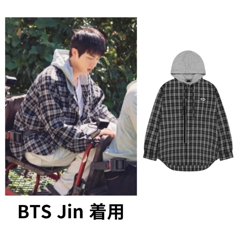 [BTS Jin 着用] BTS 着用 Netfilx Series KIANS BIZARREE B&B ジップアップパーカー 손민수 BTSペンライト K-POP