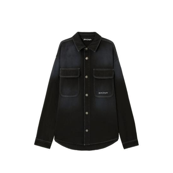 PALM ANGELS Men Shirts PMYD024S26 DEN001 1003 BLACK