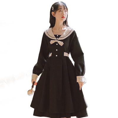 Qoo10 ロリータ お嬢様 学院制服 地雷系 量産 レディース服
