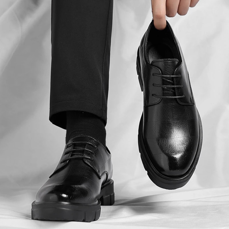 フォーマルシューズ 身長アップ 英国スーツシューズ ビジネス 厚底 身長アップシューズ 8CM