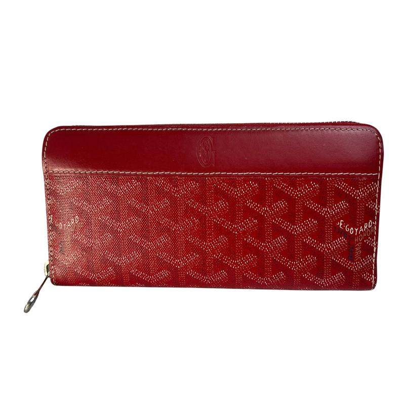 GOYARD ゴヤール レザー 長財布 レッド A-12120
