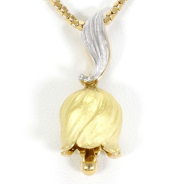 K18 18金 YG イエローゴールドWG ネックレス 約50cm ジュエリー 中古