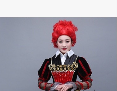 大人気 红皇后cos 红桃cosplay服装 红心皇后 欧式礼服
