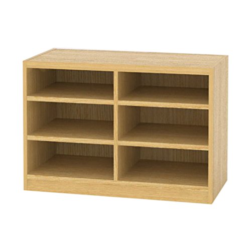 白井産業 【タナリオ オーダーメイド タイプ】 木製 本棚 ラック 高さ60 幅82 奥行44cm ナチュラル オーク1 棚板4枚(TNL-EM6082FTF2NA)