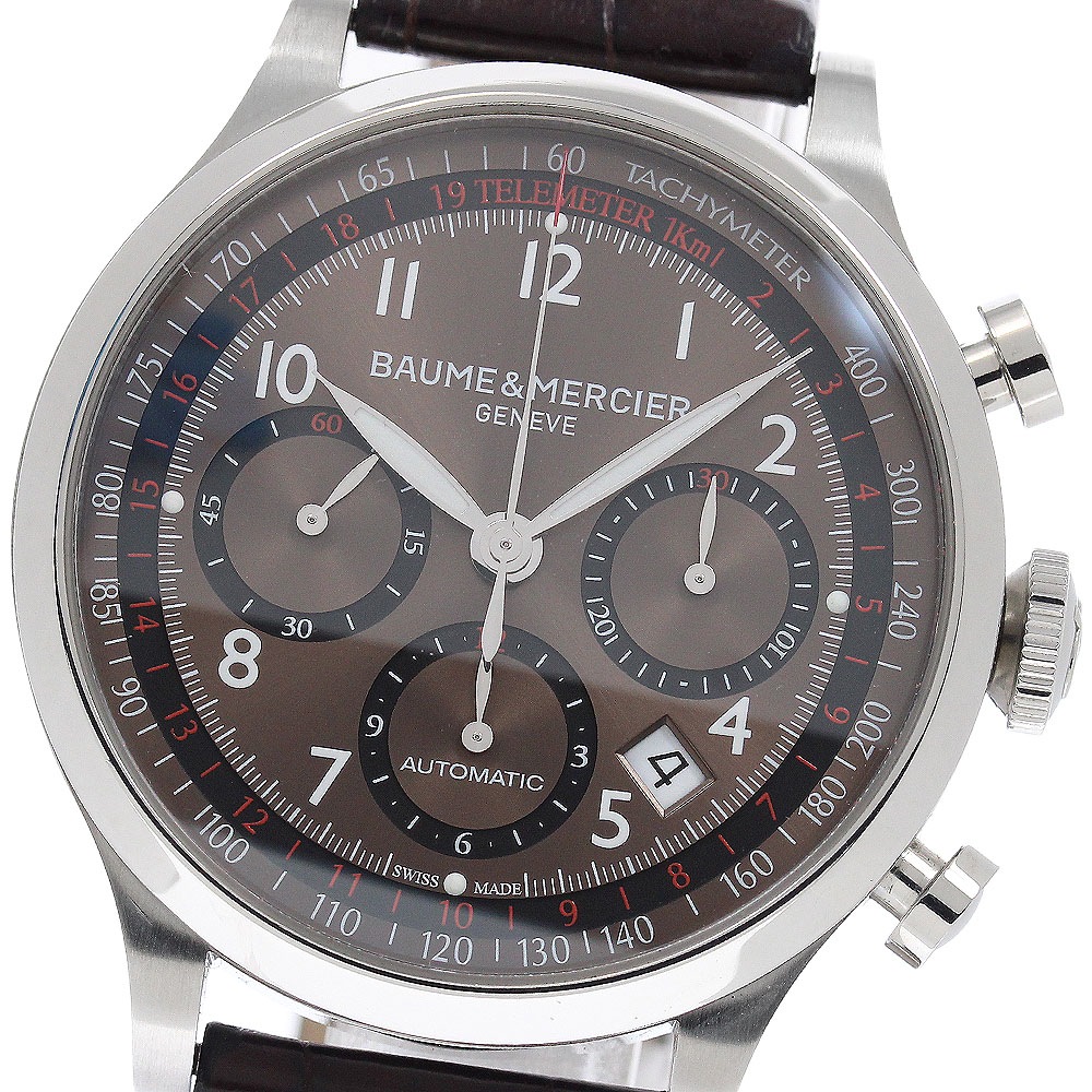 ボーム＆メルシェ Baume & Mercier M0A10083 ケープランド クロノグラフ デイト 自動巻き メンズ 美品 _949682【中古】