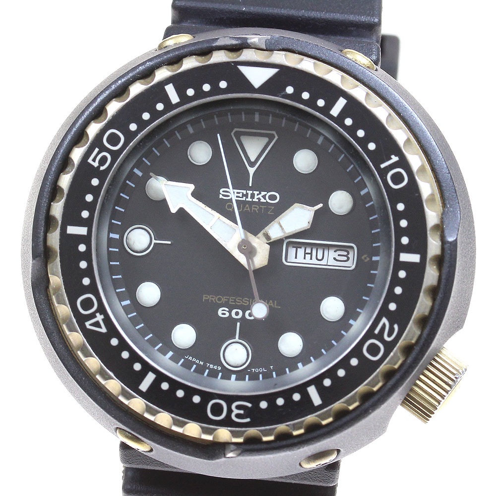 セイコー SEIKO 7549-7000 プロフェッショナル ダイバー 600ｍ デイデイト クォーツ メンズ _834835【中古】