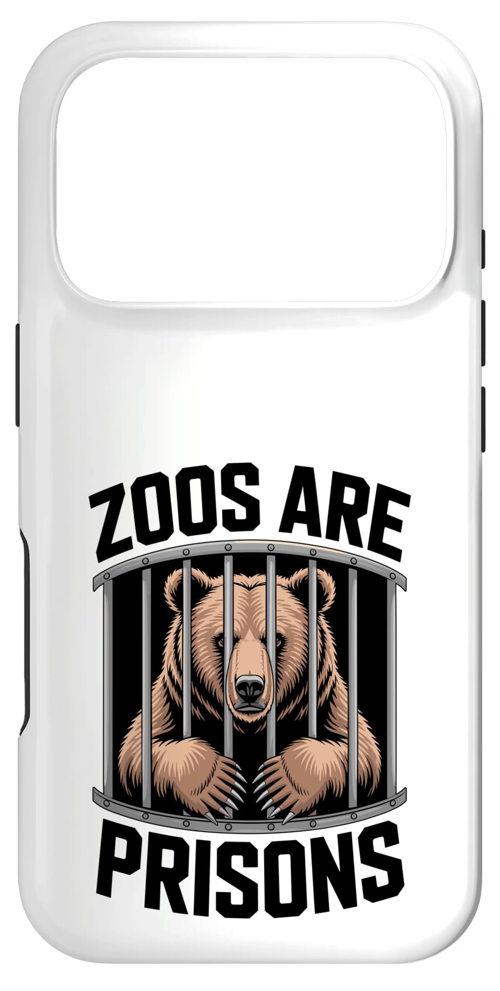 動物愛護に関する声明を掲げる反動物園は刑務所 スマホケース iPhone 17 Pro 用