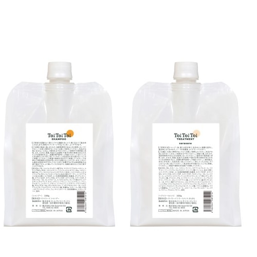 【詰替えセット】トイトイトーイシャンプー1000ml/さらさらタイプトリートメント1000g　細毛・軟毛 根本ふんわり 髪質改善