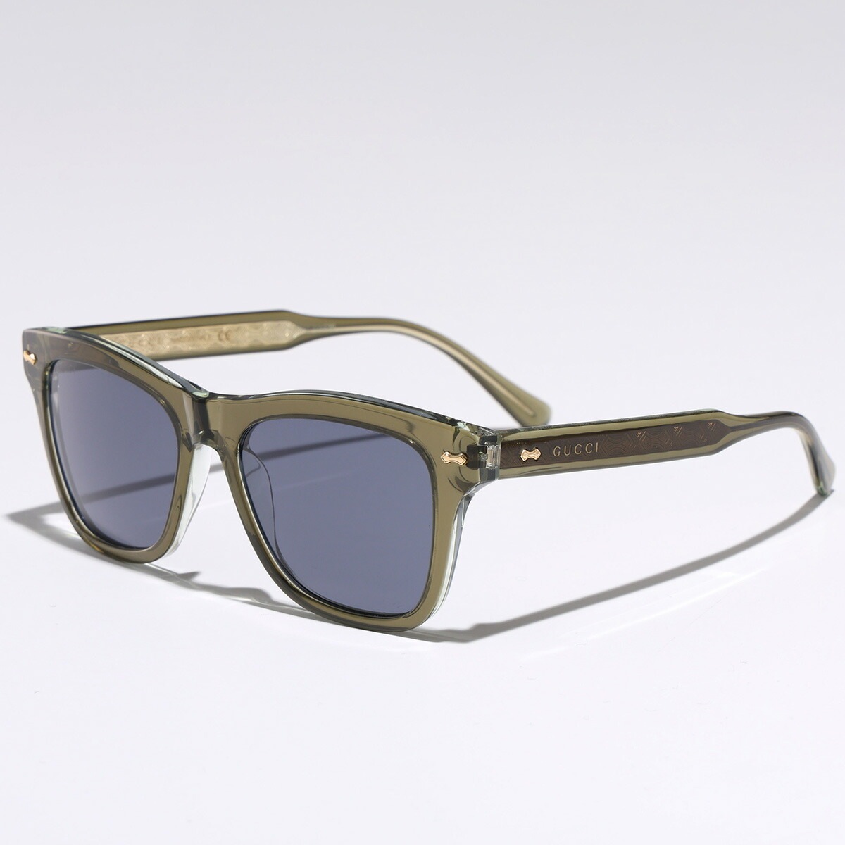 GUCCI グッチ サングラス GG0910S メンズ レディース ウェリントン型 クリアフレーム セルフレーム フルリム ロゴ アイウェア 002