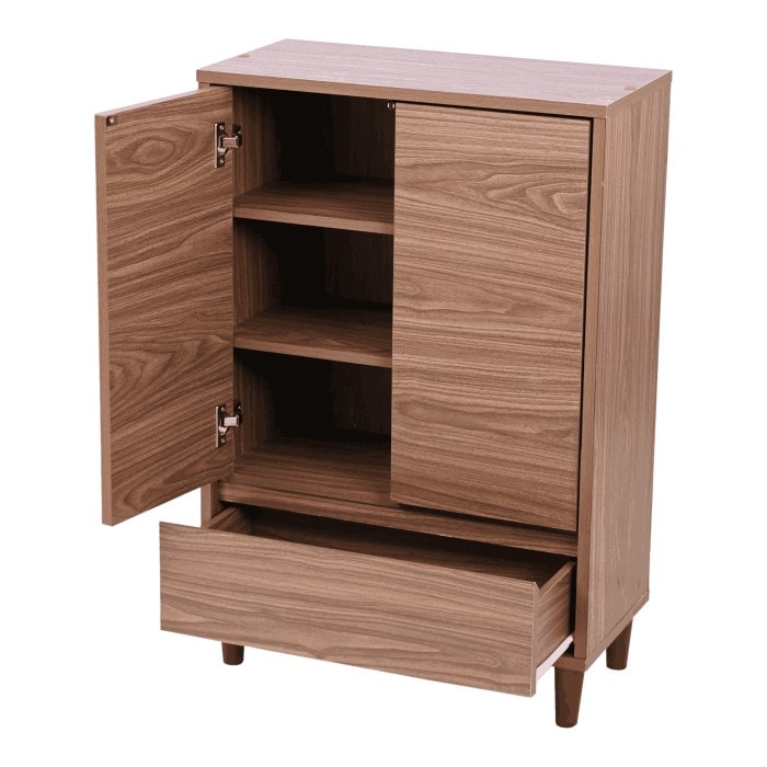 6デザインキャビネット リビングチェスト FSI-0005-BR ブラウン