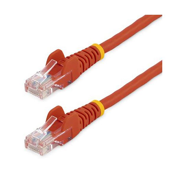 （まとめ） StarTech.com カテゴリー5e LANケーブル 5m レッド 45PAT5MRD 1本 [x3セット]