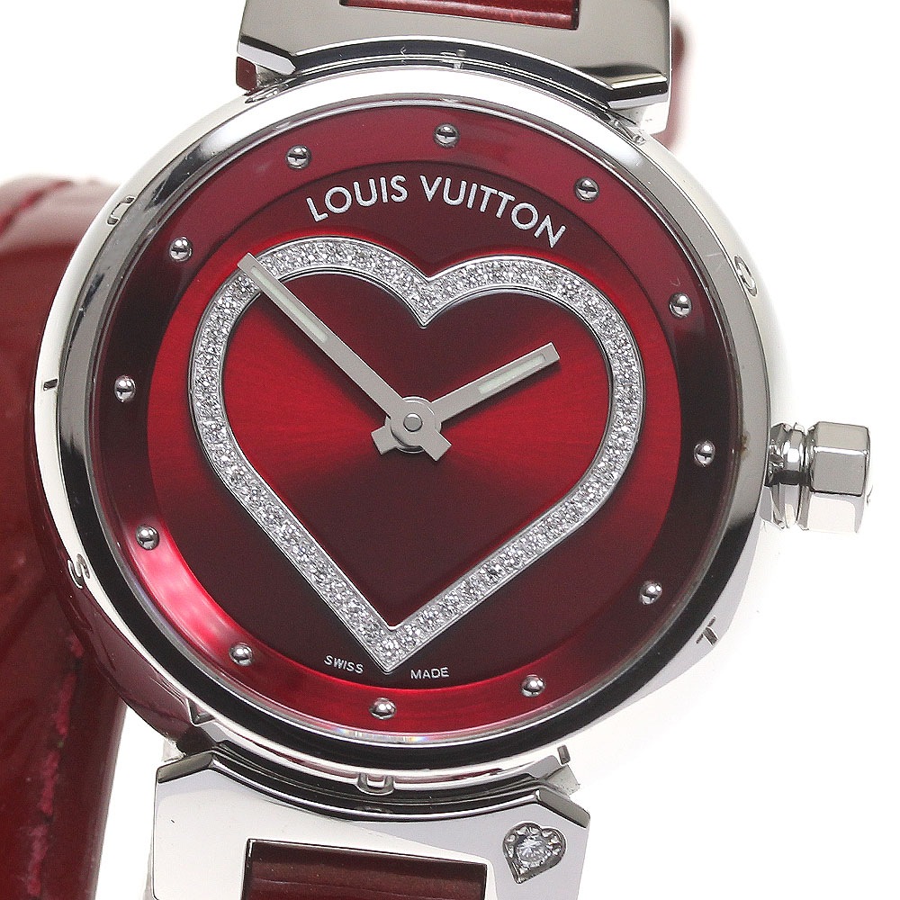 ルイ・ヴィトン LOUIS VUITTON Q121Z タンブール ダイヤ クォーツ レディース 良品 _820661【中古】
