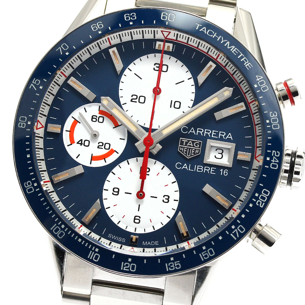 タグホイヤー TAG HEUER CV201AR-1 カレラ キャリバー16 自動巻き メンズ 極美品 箱・保証書付き_886141【中古】