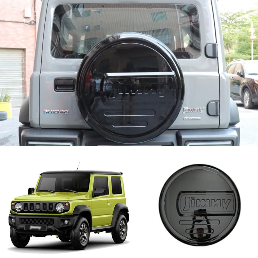 ジムニー JB74 JB64 スズキ車タイヤカバー 背面 スペアタイヤカバー ハードカバー タイヤ カバー 簡単装着 防水 Jimnyプレート付き