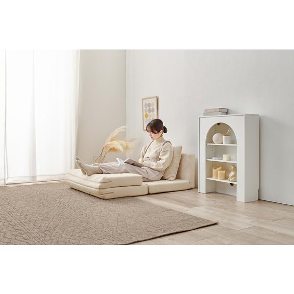 ソファーベッド ソファ 1人掛け かわいい キルティング コンパクト ロータイプ 一人掛け 幅85cm 完成品 一人用 1人用 ソファーベット ソファベッド