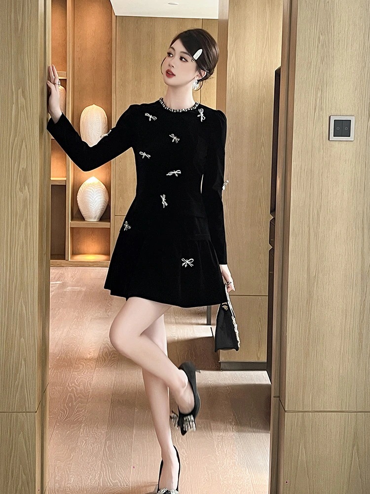 大人 蝶飾り 結婚式 ドレス ベルベット メガ割 卒業式 パーティー 披露宴 誕生日 キャバ ウェディング 二次会 ワンピース 演奏会 同窓会