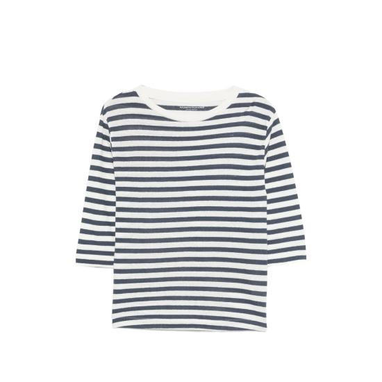 MAJESTIC FILATURES Women Tops M611 FT1149 003 BLUE WHITE
