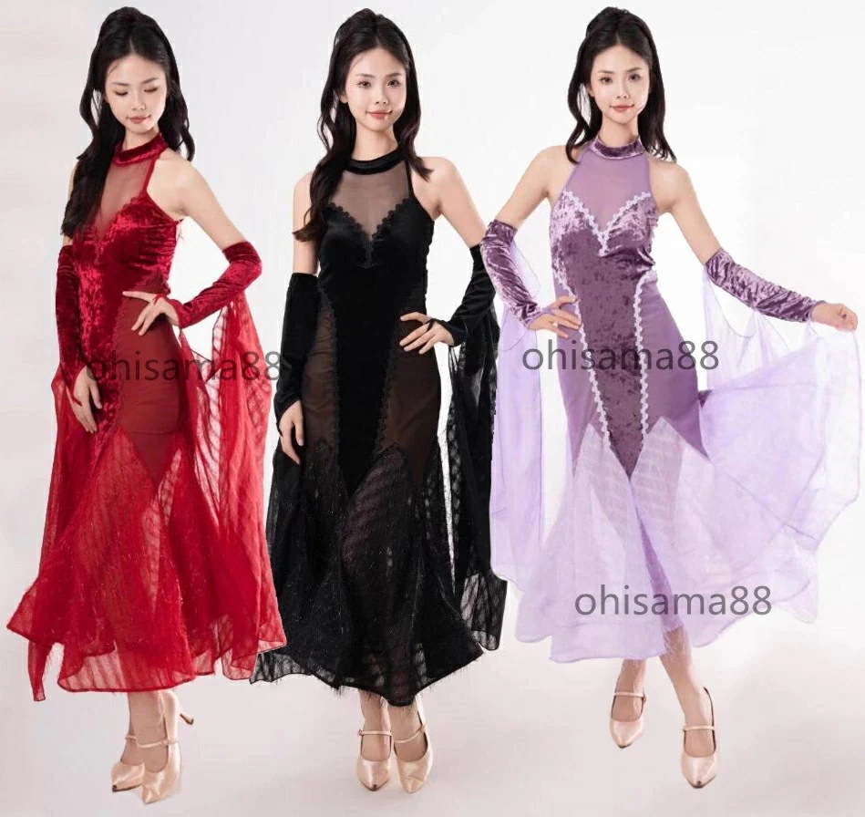 【2026 売れ中】消える前に社交ダンスドレス モダンダンス きれいめ 社交ダンス衣装 タンゴ ワンピース 優雅 高級感 ダンスドレス 可愛い き裾 競技着 ワルツ専用ドレス ダンスウェア モダンドレ