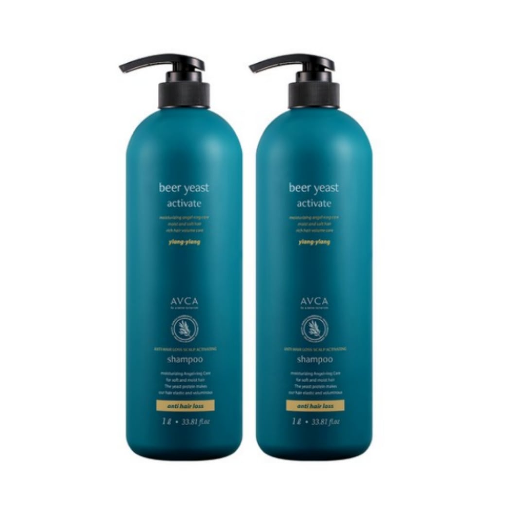 アブカ ビール酵母 頭皮ケア 脱毛症状緩和シャンプー イランイラン1000ml 2個