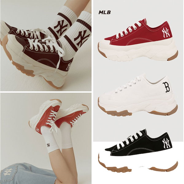 エムエルビー スニーカー MLB メンズ レディース CHUNKY LINER BASIC LA DODGERS チャンキー ライナー ベーシック  LAドジャース DARK NAVY ダークネイビー 3ASXCLB3N-07NYD シューズ