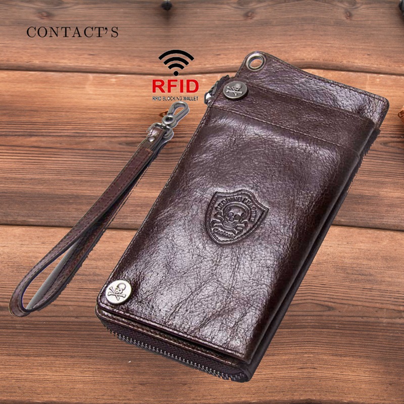 盗難防止ブラシ多機能カジュアルトレンドメンズ財布牛革リストストラップ付き本革クラッチ