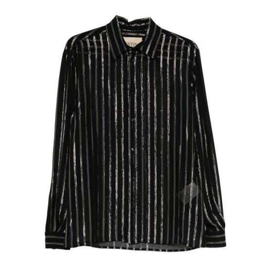 VALENTINO GARAVANI Men Shirts 8V3ABS20B9H N06 BLACK SILVER