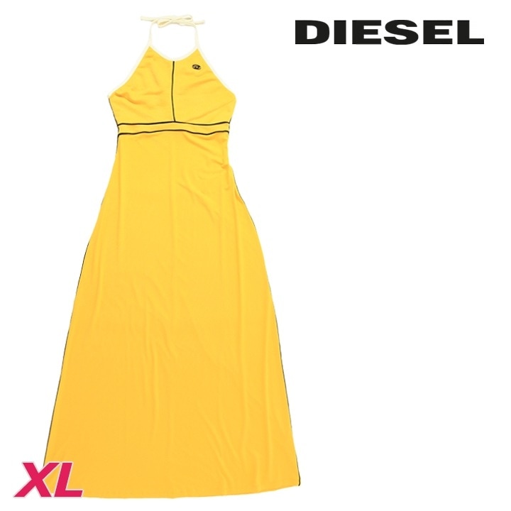 ノースリーブマキシワンピース レディース D-MAXIM ホルターネック スリムフィット die-l-t-f4-6d5