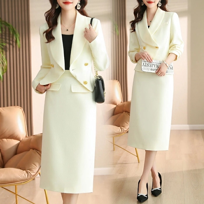 スカートスーツ 2点セット セットアップ レディース スカート ジャケット 長袖 スカート ロング丈 春 秋 レディース さらりと心地よい 着痩せ シンプル カジュアル 女性らしい きれいめ お洒