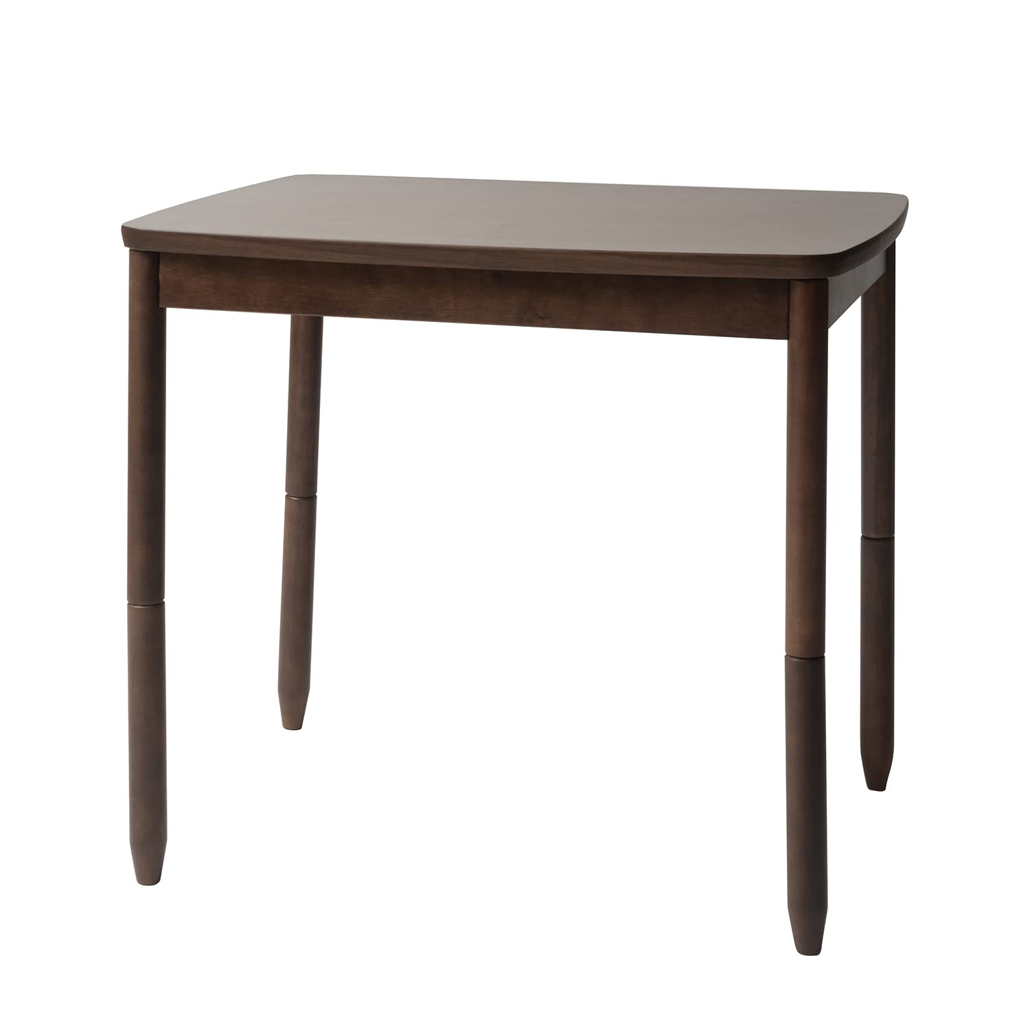 こたつ テーブル 78×58cm 長方形 おしゃれ 北欧 木製 木目調 ダイニング デスク ハイタイプ ロータイプ 継脚 小さめ コンパクト 一人暮らし シンプル モダン 韓国インテリア ブラウン